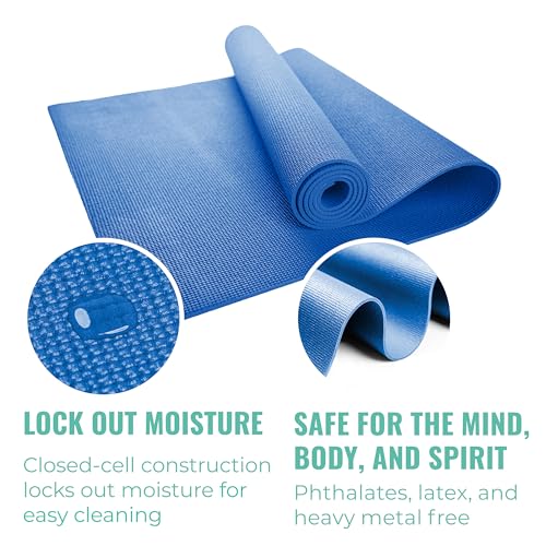 10 Pack Economy Yoga Mat, 68" x 24" Non Slip Exercise Mat, 3mm Thick Gym Mat, Bulk Non Toxic Yoga Mats for Home Workout and Studios - Image 6