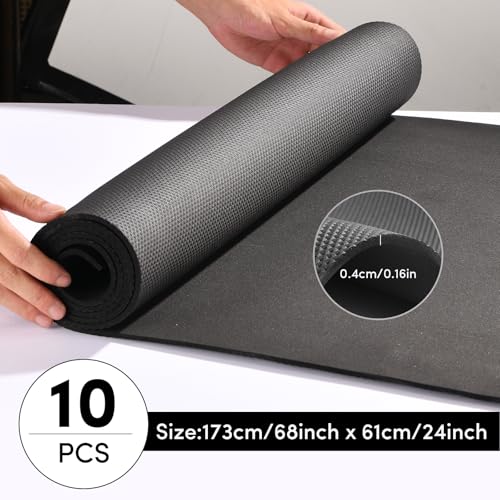 10 Pack Yoga Mats Bulk, 68'' x 24'' x 4mm Thick Black Yoga Mats for Kids and Adults, Anti-Slip Tear-Resistant Exercise Mat for Fitness Stretching Home Workout Gym and Studio - Image 3