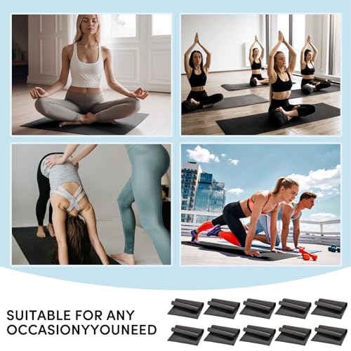 10 Pack Yoga Mats Bulk, 68'' x 24'' x 4mm Thick Black Yoga Mats for Kids and Adults, Anti-Slip Tear-Resistant Exercise Mat for Fitness Stretching Home Workout Gym and Studio - Image 7