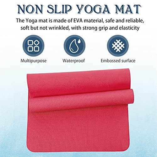 10 Pack Yoga Mats Bulk, 68'' x 24'' x 4mm Thick Yoga Mats for Kids and Adult Gym Mats Bundle Latex Free Exercise Mats with Non Slip Texture for Outdoor Yoga, Pilates or Workout (Multicolor) - Image 4