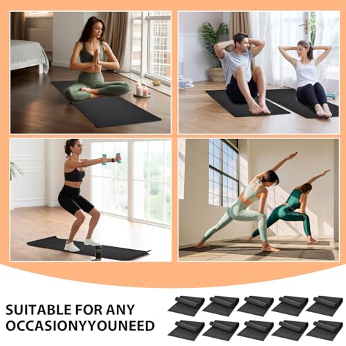 10 Pack Yoga Mats Bulk, 68'' x 24'' x 4mm Thick Yoga Mats for Kids and Adults, Anti-Slip Tear-Resistant Gym Mats Bundle Exercise Mats for Outdoor Yoga, Pilates or Workout - Image 6