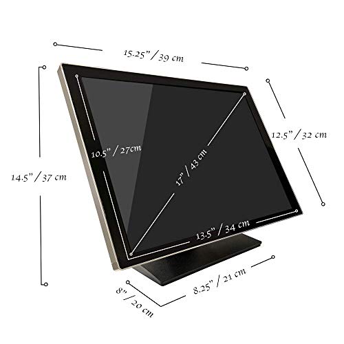 17 Inch Pro Commercial Grade Capacitive LED Backlit Multi-Touch HDMI Monitor, 4:3 Display 1280 x 1024, True Flat Seamless Touchscreen, Great for Office, POS, Retail, Restaurant, Bar, Gym, Warehouse - Image 3