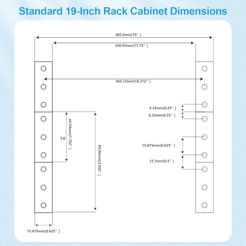 1U PDU Horizontal Rackmount Power Strip - Surge Protector 10 NEMA 5-15R Outlet 100V-240V/15A 1800 Joules, 10 Independent LED Switches, w/6 ft Cord, for Network Server, ETL Listed, by CENTROPOWER - Image 7