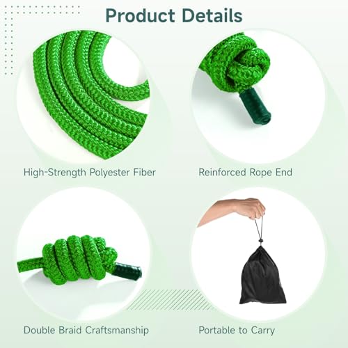 2 PCS Flow Exercise Ropes, 9 Feet Double Braid Workout Rope with Portable Bag, Cardio Weighted Jump Rope for Freestyle Skipping, Flow Fitness Rope for Men Women, Indoor Outdoor Exercise, Gym Training - Image 5