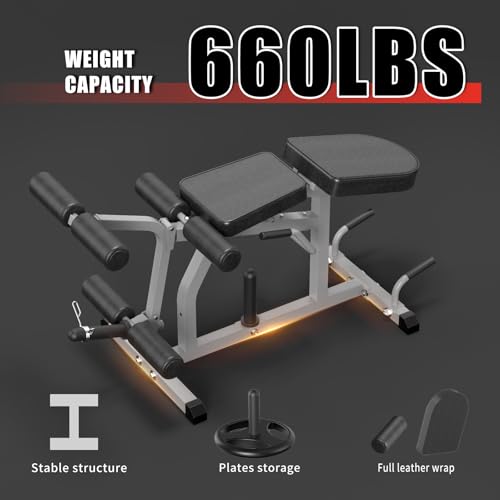 2-in-1 Adjustable Leg Extension and Curl Machine, Easy Transition, Home Gym Leg Machine, Weight Capacity 660LBS - Image 7