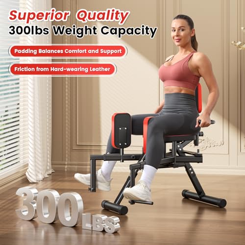 2-in-1 Hip Abductor & Adduction Machine for Home Gym, Glute Machine & Thigh Workout Equipment with 6-Level Resistance and Enlarged Padding Seat, Compact Leg Exercise Euipment for Women & Men - Image 6