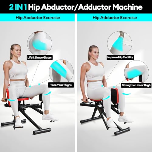 2 in 1 Hip Abductor/Adductor Machine, Thigh Master Trainer for Women Men, Glute Machine Inner/Outer Thigh Exercise Workout Equipment for Home Gym - Image 3