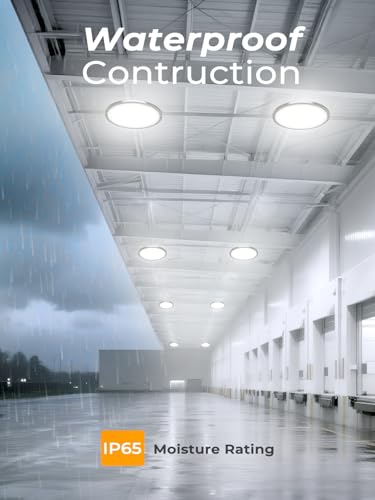 200W UFO LED High Bay Lights, 30000LM LED Shop Lights & Garage Lights, IP65 Waterproof 5000K Daylight, Industrial for Warehouse Factory Gym Barn (10 Pack) - Image 5