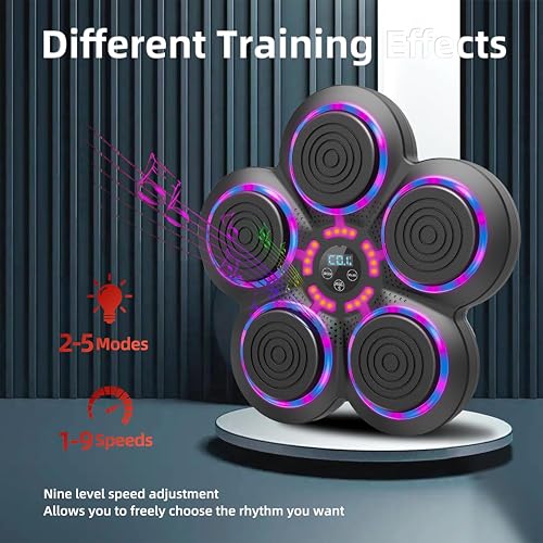 2025 Music Boxing Machine with Boxing Gloves, Smart Bluetooth Boxing Trainer, Boxing Wall Mount Machine for Adults Kids, Electronic Boxing Target Fitness for Home Office Gym - Image 7