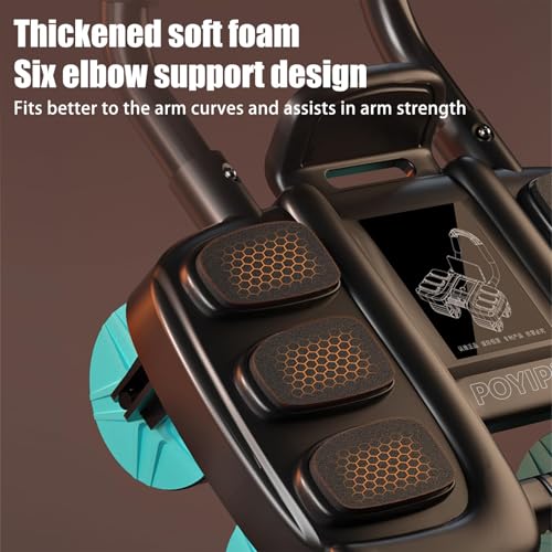 2025 New Ab Wheel Roller with Elbow Support - Automatic Rebound Abdominal Wheel Roller, The Upgraded Four-wheel Abdominal Wheel Core Workout Equipment Home Gym Abs Machine - Image 6