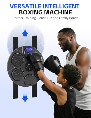 2026 Music Boxing Machine for Adults & Kids, 9 Modes & 9 Speeds Bluetooth Smart Boxing Machine with Gloves, Wall Punching Machines Reflex Training for Game, Home, Office, Gym - Image 7