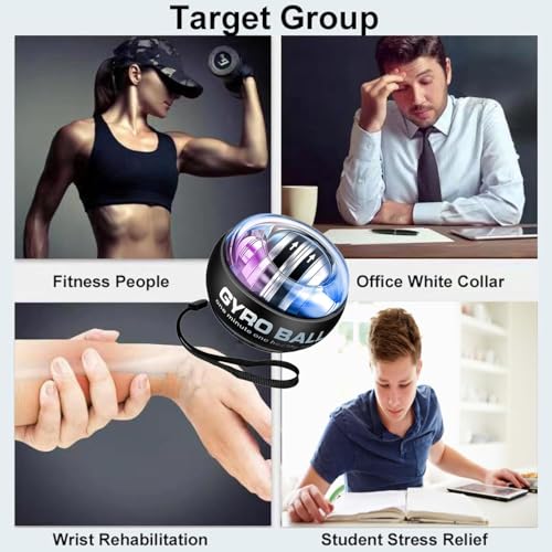 2026 New Curaball Torque Ball, Curaball Hand Exerciser, Gyro Ball with LED Lights and Portable Case, Hand Gripper Strengthener, Grip Strength Trainer for Strengthen Arms,Bones and Muscle - Image 6