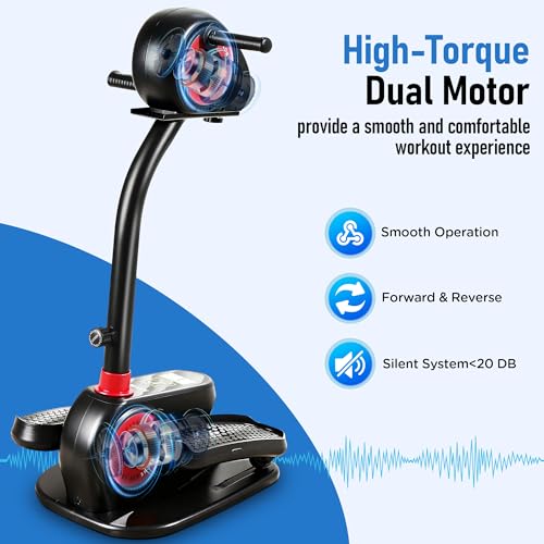 2026 New Upgrade Elliptical Exercise Machine,Low-Impact Motorized Pedal Exerciser | Home Recovery Bike for Arm & Leg Ability and Relax,Upper Lower Limb Trainer for Seniors | With Pedal Straps & Gloves - Image 5