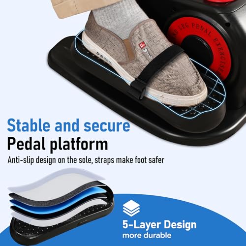 2026 New Upgrade Elliptical Exercise Machine,Low-Impact Motorized Pedal Exerciser | Home Recovery Bike for Arm & Leg Ability and Relax,Upper Lower Limb Trainer for Seniors | With Pedal Straps & Gloves - Image 7