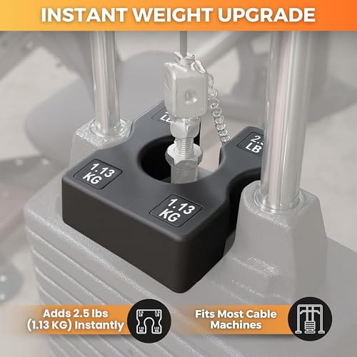 2.5 LB and 5 LB Weight Stack Add On – Weight Stack Adapter Plate for Home Gym & Exercise Machines, Add Resistance to Weight Stack, Incremental Weight Adjustments for Improved Strength Training Results - Image 7
