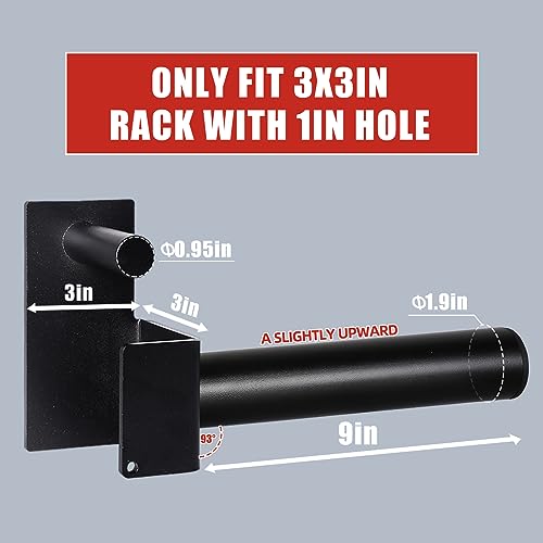 3x3 Weight Plate Holder Attachment, Power Rack Weight Horns for Olympic Weight Plates Storage - Image 4