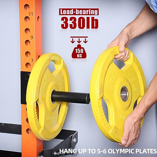 3x3 Weight Plate Holder Attachment, Power Rack Weight Horns for Olympic Weight Plates Storage - Image 5