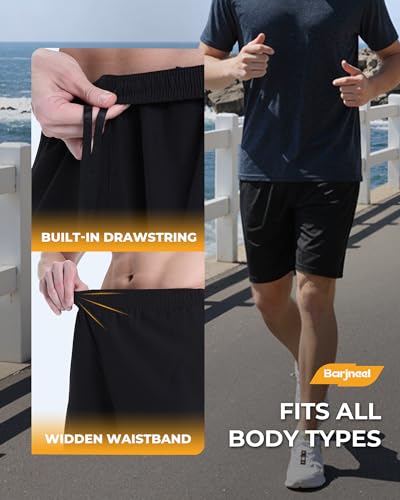 4 Pack Gym Mens Shorts - Basketball Athletic Shorts with Pockets Fitness Clothing Black Workout Quick Dry Shorts - Image 5