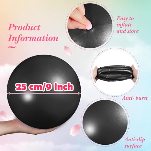 4 Pcs Small Exercise Pilates Ball Bulk 9 Inch Mini Yoga Balls Anti Burst and Slip for Stability, Fitness, Physical Therapy, Stretching & Core Workout at Home Gym Office Class - Image 3