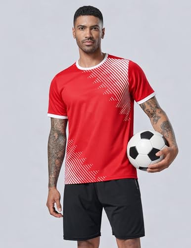 5 Pack Men’s Active Quick Dry Crew Neck T Shirts | Athletic Running Gym Workout Short Sleeve Tee Tops Bulk - Image 3