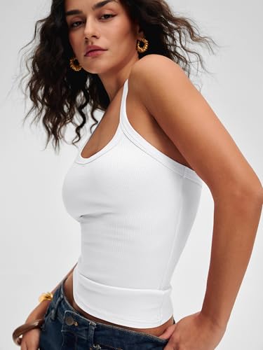 ANRABESS Women Halter Crop Tank Tops V Neck Backless Ribbed Fitted Sleeveless Cami Shirts 2026 Summer Workout Gym Clothes - Image 5