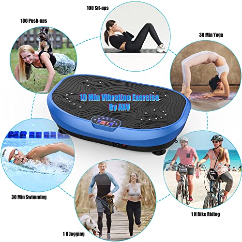 AXV Vibration Plate Exercise Machine Whole Body Workout Power Vibrate Fitness Platform Vibrating Machine Exercise Board for Weight Loss Shaping Toning Wellness Home Gyms Workout - Image 3