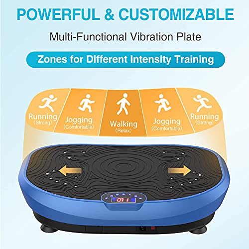 AXV Vibration Plate Exercise Machine Whole Body Workout Power Vibrate Fitness Platform Vibrating Machine Exercise Board for Weight Loss Shaping Toning Wellness Home Gyms Workout - Image 4