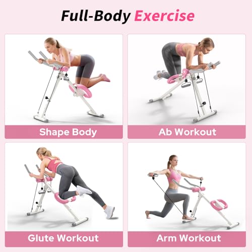 Ab Machine, Adjustable Ab Workout Equipment, Ab Trainer Machine for Abs Workout, Ab Workout Machine for Body Shaping Foldable Waist Trainer at Home Gym - Image 4