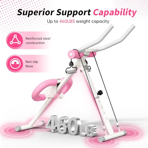 Ab Machine, Adjustable Ab Workout Equipment, Ab Trainer Machine for Abs Workout, Ab Workout Machine for Body Shaping Foldable Waist Trainer at Home Gym - Image 5