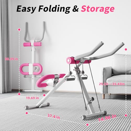 Ab Machine, Adjustable Ab Workout Equipment, Ab Trainer Machine for Abs Workout, Ab Workout Machine for Body Shaping Foldable Waist Trainer at Home Gym - Image 7