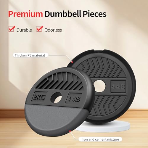 Adjustable Dumbbells,20/30/40/60/80lbs Free Weight Set with Connector, 4 in1 Dumbbells Set Used as Barbell/Kettlebells/Push up Stand, Fitness Workout Equipment for Home Gym for Youth,Women/Men - Image 4