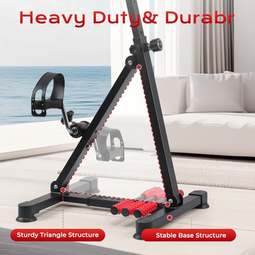 Adjustable Pedal Exerciser Bike for Seniors - Hand Arm Leg and Knee Therapy, Stroke Recovery, Portable Fitness Equipment for Total Body Workout - Great Gift for Elderly Rehab - Image 6