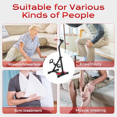 Adjustable Pedal Exerciser Bike for Seniors - Hand Arm Leg and Knee Therapy, Stroke Recovery, Portable Fitness Equipment for Total Body Workout - Great Gift for Elderly Rehab - Image 7