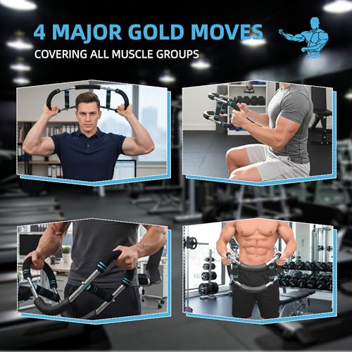 Adjustable Twister Arm Exerciser - Spring Workout Bar for Forearm, Triceps & Chest Strengthening, Portable Home Gym Fitness Equipment for Men & Women - Image 3