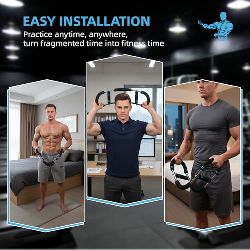 Adjustable Twister Arm Exerciser - Spring Workout Bar for Forearm, Triceps & Chest Strengthening, Portable Home Gym Fitness Equipment for Men & Women - Image 4