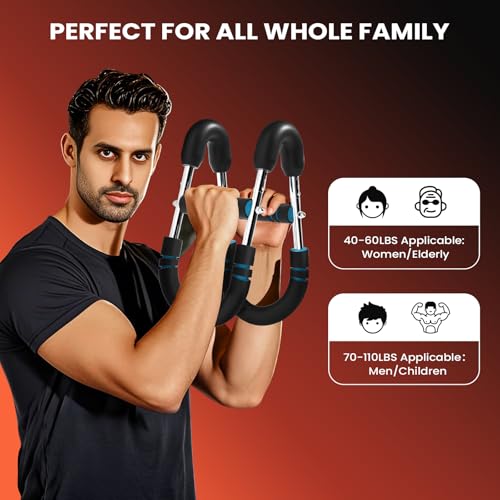 Adjustable Twister Arm Trainer with 4 Springs & Workout Guide, 12 Resistance Levels (40-110 lbs) – Portable Chest & Upper Body Strength Trainer for Men & Women, Home Gym Muscle Builder - Image 7