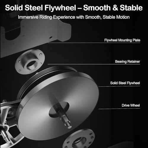 All-in-one Exercise Bike, Foldable Under Desk Bike,300LBS Heavy Duty for Work From Home Spin Bike with Adjustable Resistance/LCD Display/Seat/Desktop,Portable Stationary Bikes for Home - Image 7