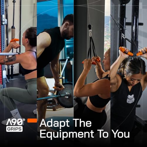 Angles90 Original Pull-Up Grips - Lat Pulldown Attachment - T-Bar Row & Cable Machine - D Handle - Forearm Strength Trainer - Gym Equipment - Exercise Equipment - Grip Strength Trainer - Image 5