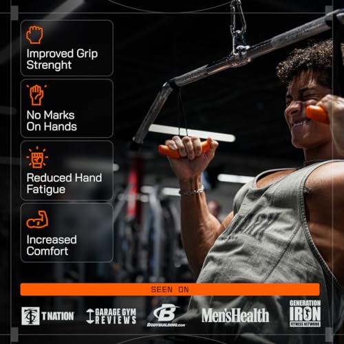 Angles90 Original Pull-Up Grips - Lat Pulldown Attachment - T-Bar Row & Cable Machine - D Handle - Forearm Strength Trainer - Gym Equipment - Exercise Equipment - Grip Strength Trainer - Image 7