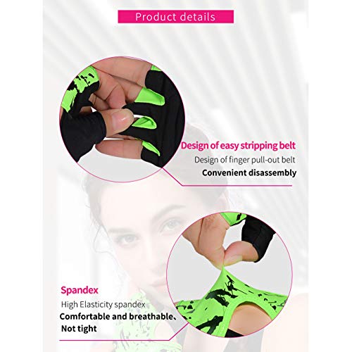 Anser 7150694 Woman Half Finger Girl Short Fingerless Gloves for Indoor Yoga Gym Fitness Body Building Training Outdoor Cycling Motorcycle Skate Skateboard Roller Skating Running Exercise - Image 6