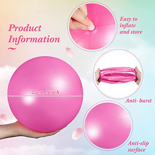 Aoriher 10 Pcs Small Exercise Pilates Ball Bulk 9 Inch Mini Yoga Balls Anti Burst and Slip for Stability Fitness Physical Therapy Stretching & Core Workout at Home Gym Office Class - Image 3