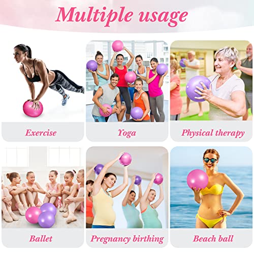 Aoriher 10 Pcs Small Exercise Pilates Ball Bulk 9 Inch Mini Yoga Balls Anti Burst and Slip for Stability Fitness Physical Therapy Stretching & Core Workout at Home Gym Office Class - Image 5