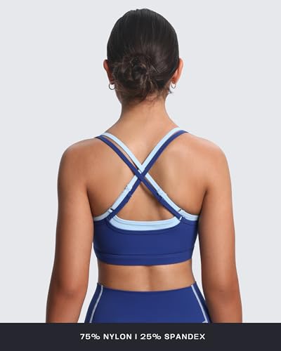 Aoxjox Women's Workout Sports Bras Takes Two Bra High Impact Training Fitness Running Yoga Crop Tank - Image 5