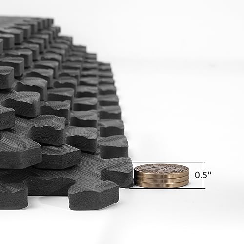 Art3d Eva Puzzle Exercise Mats, 24"x24" x 1/2” Thick Foam Interlocking Tiles for Gyms, Flooring, Workout, Gym Equipments, Pack of 6 - Image 7