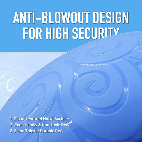 Ativafit Balance Ball Half Exercise Ball Balance Trainer Inflatable Yoga Ball for Home Gym Workouts Core Strength Fitness Half Ball with Resistance Bands, Pump, Support to 660 lbs - Image 5