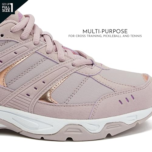 Avia Verge Womens Sneakers - Tennis, Court, Cross Training, or Pickleball Shoes for Women, Classic Black or Walking White Sneakers with Arch Support, Wide Width or Medium - Image 4