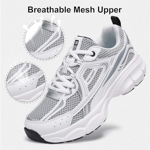 BAASPLOA Women's Chunky Fashion Sneakers Casual Sports Shoes Mesh Breathable Athletic Gym Workout Tennis Shoe Platform Thick Walking Shoes - Image 4