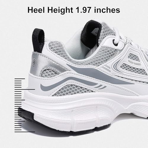 BAASPLOA Women's Chunky Fashion Sneakers Casual Sports Shoes Mesh Breathable Athletic Gym Workout Tennis Shoe Platform Thick Walking Shoes - Image 6
