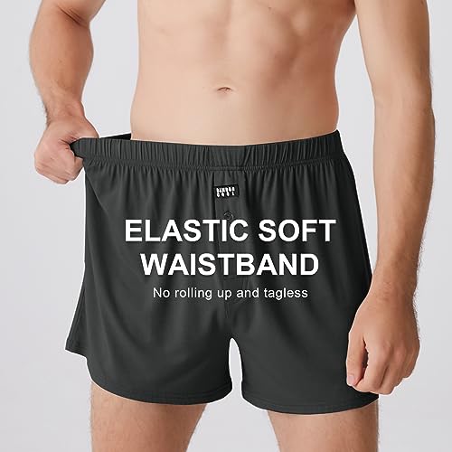 BAMBOO COOL Men's Boxers Underwear Boxer Shorts for Men Classic Loose Stretch Short - Image 5