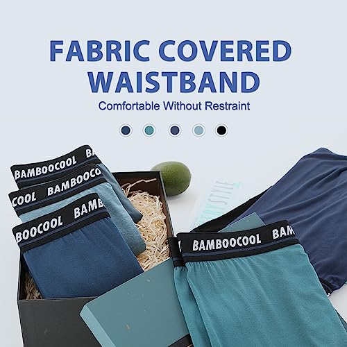 BAMBOO COOL Men's Long Boxer Briefs Performance Long Leg Sports Boxer Brief Underwear MultiPack - Image 7